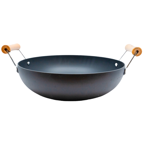 Verka Anodised Iron Wok, 36 cm