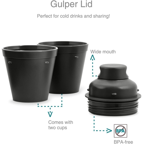 VAYA DRYNK 350 ml 3 in 1 Thermosteel Vacuum Insulated Gulper and Sipper Water Bottle with 2 Cups, Thermosteel Flask, Red