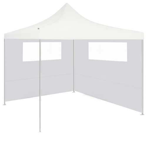 vidaXL Gazebo Sidewalls with Windows 2 pcs White