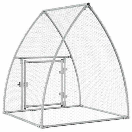 vidaXL Chicken Cage Silver 100x105x120 cm Galvanised Steel