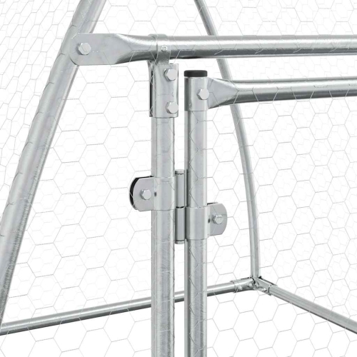 vidaXL Chicken Cage Silver 100x105x120 cm Galvanised Steel