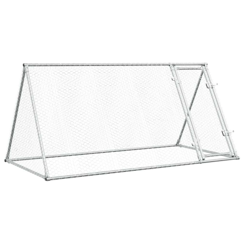 VIDAXL  Chicken Cage 200X105X91 Cm Galvanised Steel In Silver