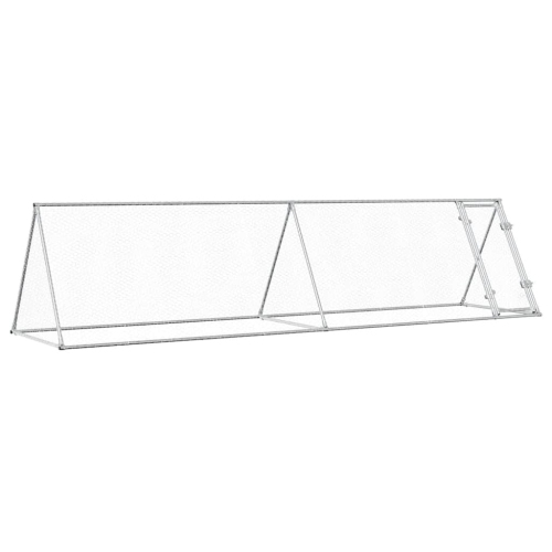 VIDAXL  Chicken Cage 400X105X91 Cm Galvanised Steel In Silver