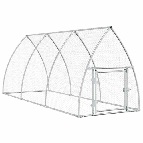 VIDAXL  Chicken Cage 300X105X120 Cm Galvanised Steel In Silver