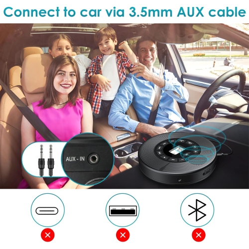 Lecteur CD portatif pour l'auto, lecteur CD Bluetooth avec haut-parleur, prise en charge de la lecture auxiliaire MP3 USB, lecteurs CD personnels