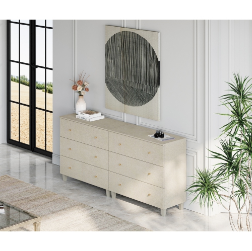 WAMPAT Set of 2 Nightstands with 3 Wide Drawers for Bedroom, Modern Wood Bedside Tables Chest Dressers Tall Night Stands, Large Sofa Side End Tables