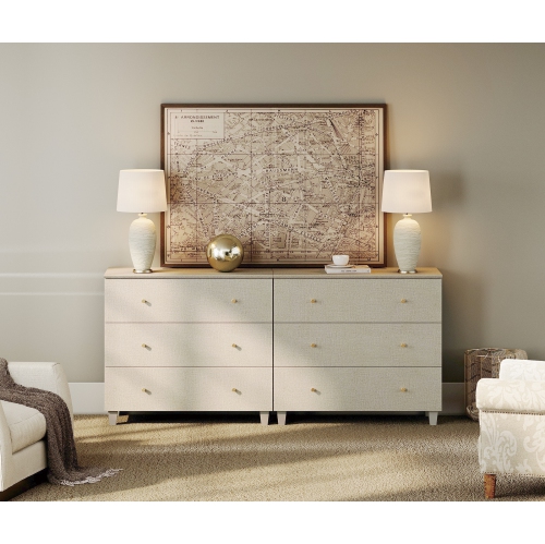 WAMPAT Set of 2 Nightstands with 3 Wide Drawers for Bedroom, Modern Wood Bedside Tables Chest Dressers Tall Night Stands, Large Sofa Side End Tables