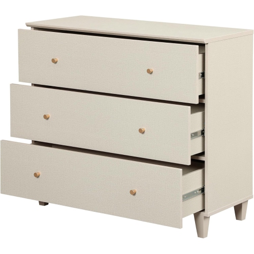 Nightstand with 3 Wide Drawers for Bedroom, Modern Wood Bedside Table Chest Dresser Tall Night Stand, Large Sofa Side End Table for Living Room,