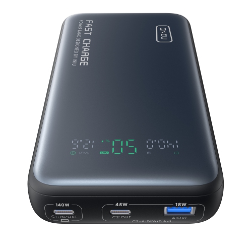 INIU 140W Power Bank Smallest 25000mAh Fast Charging Portable Charger for MacBook Dell HP iPad Tablet iPhone Samsung etc