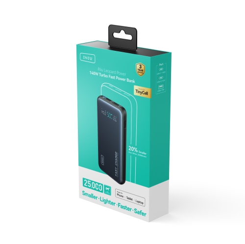 INIU 140W Power Bank Smallest 25000mAh Fast Charging Portable Charger for MacBook Dell HP iPad Tablet iPhone Samsung etc