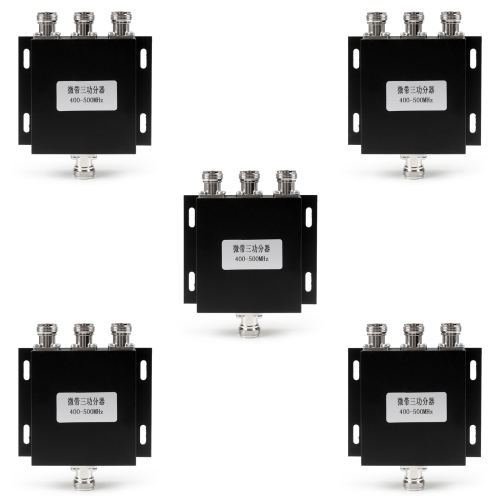 5Pcs UHF 3 Way Antenna Power Splitter 400-500MHZ Radio Repeater Power Diveder
