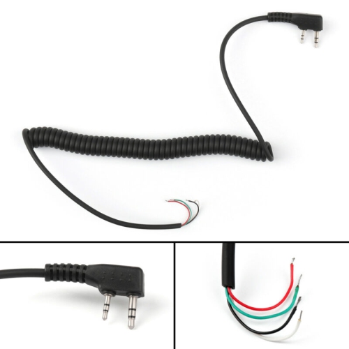 2pin 4 Wire Speaker Mic Cable Linefor Baofeng UV5R Kenwood TK370 Motorola