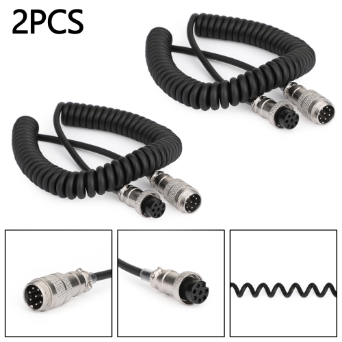 2x 8-Pin Hand Mic Extension Cords for Yaesu FT847 920 950 FT2000 FT1000 MH-31B8