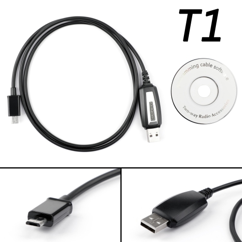 4PCS USB Programming Cable For BAOFENG BF-T1 Mini Walkie Talkie Mobile Radio