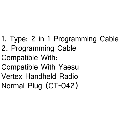 5PCS 2 in 1 Programming Cable For Yaesu/Vertex VX-2000 VX-2100/2200/VX-300 VX-400