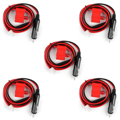 TOPTENG  5PCs 12V Dc Power Cable Cord Cigarette Lighter for Hytera Md780 Md650 Radio 1.5M