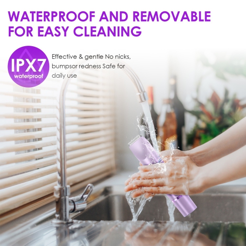 Dual Head Women Shaver,Bikini Trimmer for Women,Electric Bikini Trimmer, Electric Lady Shaver,Wet & Dry Use Hair Removal-Purple