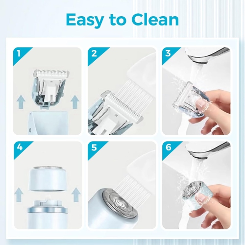 Dual Head Women Shaver,Bikini Trimmer for Women,Electric Bikini Trimmer, Electric Lady Shaver,Wet & Dry Use Hair Removal-Blue