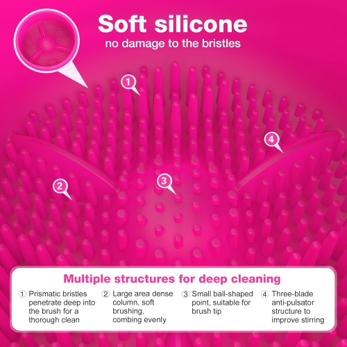 Makeup Brush Cleaner Machine,Electric Makeup Brush Cleaner,Automatic Spinning Make up Brush Cleaner Fast Deep Cleaning for All Size Makeup Brush &