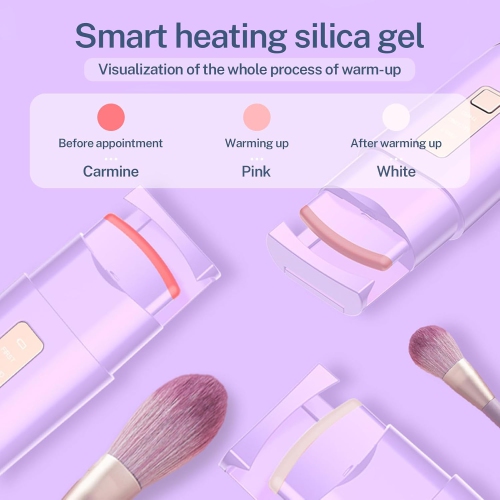 Heated Eyelash Curlers for Women Makeup,Heated Lash Curler,Electric Eyelash Curler,Rechargeable Eyelash Curler,Handheld Eyelash Heated Curler-Purple