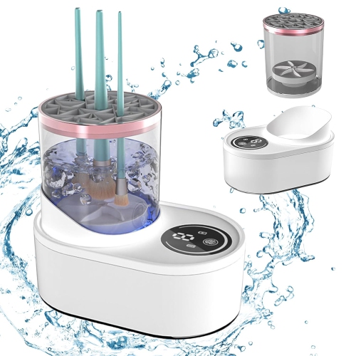 Electric Makeup Brush Cleaner,Detachable USB Rechargeable Automatic Cosmetic Brush Cleaning Machine,Beauty Brush Washing Tool with Brush Dryer