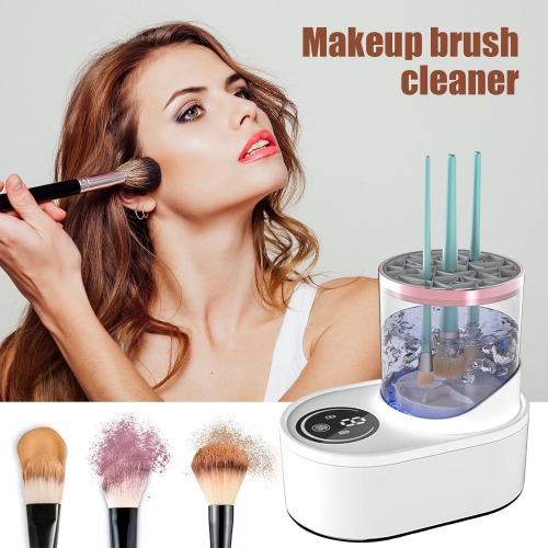 Electric Makeup Brush Cleaner,Detachable USB Rechargeable Automatic Cosmetic Brush Cleaning Machine,Beauty Brush Washing Tool with Brush Dryer