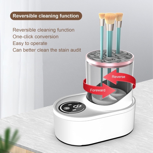 Electric Makeup Brush Cleaner,Detachable USB Rechargeable Automatic Cosmetic Brush Cleaning Machine,Beauty Brush Washing Tool with Brush Dryer