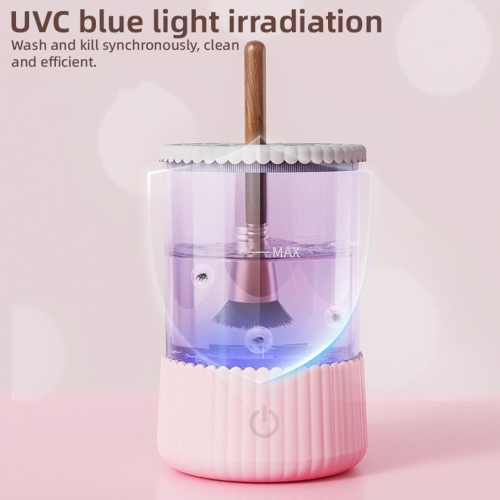 Electric Makeup Brush Cleaner Machine,USB Make Up Brush Washer & Dryer,Portable Automatic Cosmetic Brush Cleaner Tool Clean & Dry for Women Girls,Blue