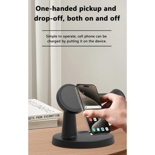 3 In 1 Magnetic Wireless Charger Stand For Magsafe iPhone 16 15 14 13 Pro Max Apple Watch 9 8 AirPods Pro Fast Charging Station