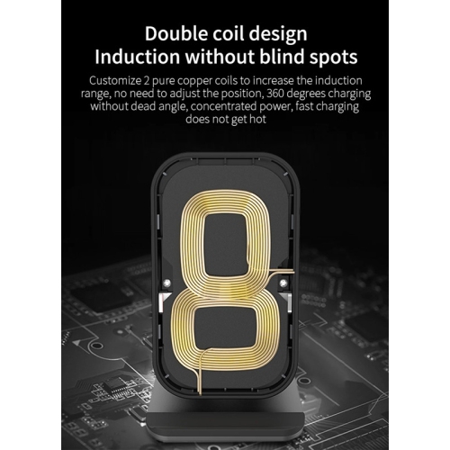 2 in 1 15W Wireless Charger and Car Holder Qi Quick Charge for iPhone 12 13 Android Wireless Charger Stand