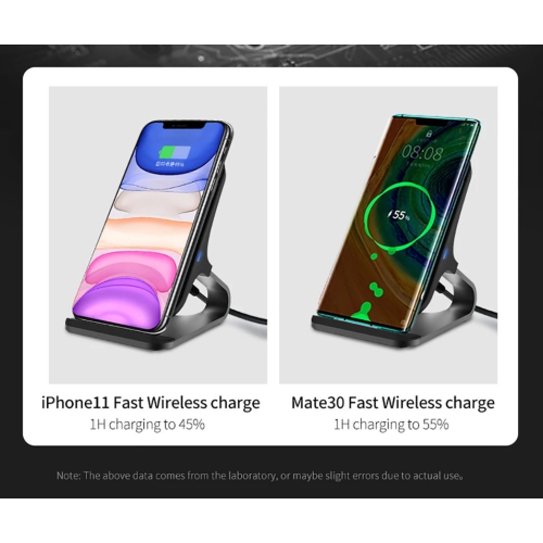 2 in 1 15W Wireless Charger and Car Holder Qi Quick Charge for iPhone 12 13 Android Wireless Charger Stand