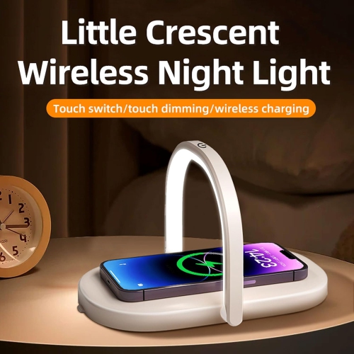 Bedside Lamp with Wireless Charger, 3 in 1 Touch Lamp, Phone Holder, Dimmable Wireless Charging Lamp, 3 Color Modes Touch Control LED Night Light