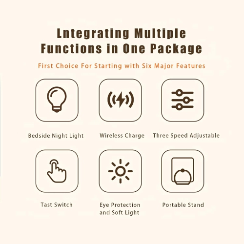 Bedside Lamp with Wireless Charger, 3 in 1 Touch Lamp, Phone Holder, Dimmable Wireless Charging Lamp, 3 Color Modes Touch Control LED Night Light