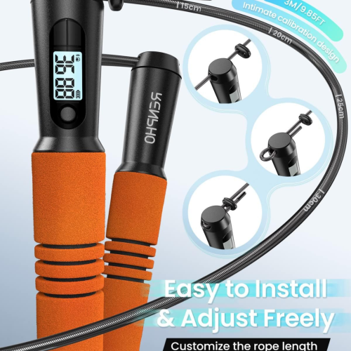 RENPHO Smart Jump Rope, Cordless Jump Rope, High-Speed Jump Rope with Counter, Fitness Skipping Rope with APP Data Analysis, Workout Jump Ropes for