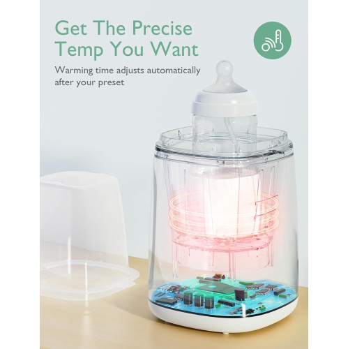 Tire-lait tout-en-un Momcozy M5, 3 modes 9 niveaux, chauffe-biberon à vapeur Momcozy Smart, chauffe-lait rapide avec contrôle précis de la température