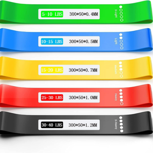 Exercise Bands - Resistance Bands for Exercise, Workout Bands with 5 Different Resistance Levels, Elastic Bands for Exercise Training, Exercise Band