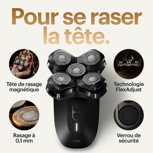 Trousse d'accessoires essentiels avec rasoir sans fil pour la tête Dome Shaver Pro de Manscaped