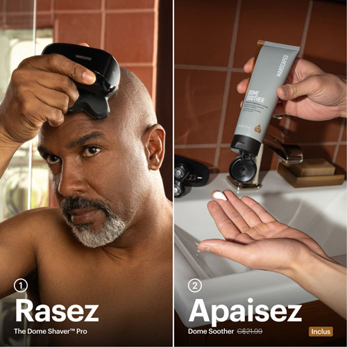 Trousse d'accessoires essentiels avec rasoir sans fil pour la tête Dome Shaver Pro de Manscaped