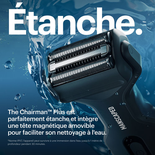 Trousse d'accessoires essentiels avec rasoir sans fil pour le visage Chairman Plus de Manscaped