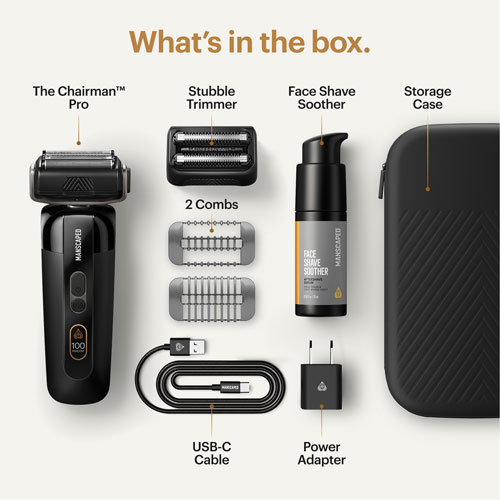 Manscaped Chairman Pro Cordless Foil Shaver & Stubble Trimmer Essentials Kit