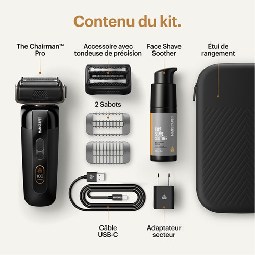 Manscaped Chairman Pro Cordless Foil Shaver & Stubble Trimmer Essentials Kit