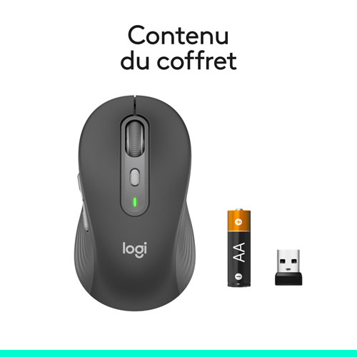 Souris optique Bluetooth Signature Plus M750 L de Logitech - Graphite