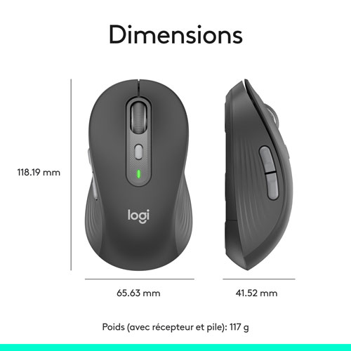 Logitech Signature Plus M750 L Bluetooth Optical Mouse - Graphite