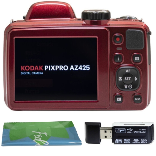 Kodak PIXPRO AZ425 Astro Zoom 20MP Full HD Digital Camera Bundled with SanDisk 64GB Memory Card and Camera Bag. Get a Free SD Card Reader and Custom