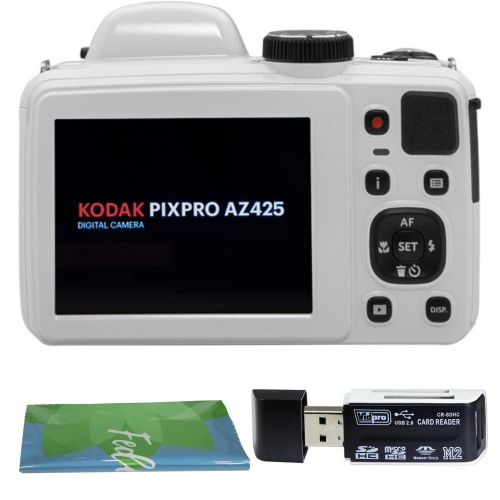 Kodak PIXPRO AZ425 Astro Zoom 20MP Full HD Digital Camera Bundled with SanDisk 64GB Memory Card and Camera Bag. Get a Free SD Card Reader and Custom