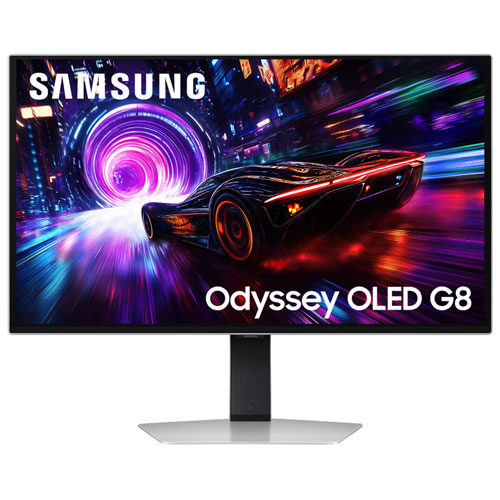 Image 1 of 16.. Samsung Odyssey 32" 4K Ultra HD 240Hz 0.03ms GTG OLED FreeSync Gaming Monitor - Silver