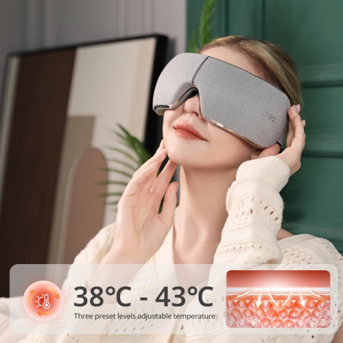 Breo EM005 Temple and Eye Massager with Heat Best Eye Massager for Migraines Headaches Dry Eyes Rechargeable Portable Eye Massager for Relaxation