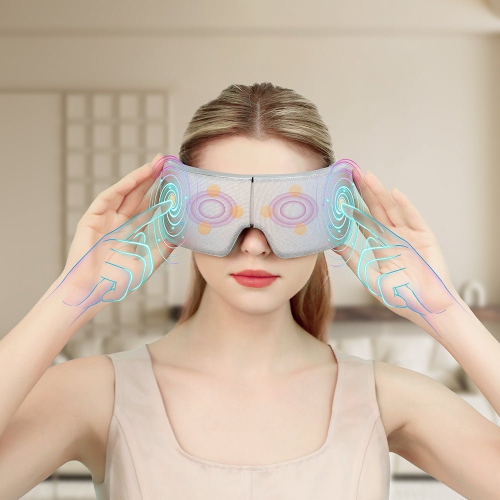 Breo EM005 Temple and Eye Massager with Heat Best Eye Massager for Migraines Headaches Dry Eyes Rechargeable Portable Eye Massager for Relaxation