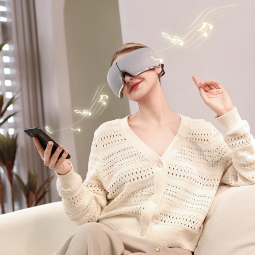 Breo EM005 Temple and Eye Massager with Heat Best Eye Massager for Migraines Headaches Dry Eyes Rechargeable Portable Eye Massager for Relaxation