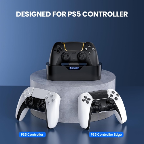 PS5 Controller Charger Station, Fast Charging Dock for PlayStation 5 Controllers, Single Controller Charging Stand Replacement for DualSense Edge